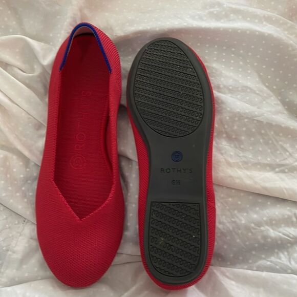 Rothy’s Scooter Red Round Toe Flats 6.5 - Picture 9 of 10